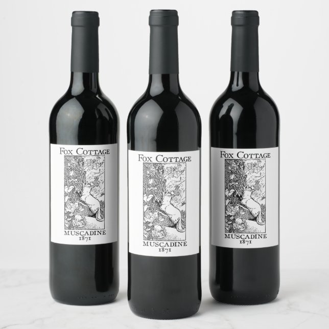 Wine Label - Fox Cottage Muscadine (Bottles)