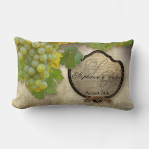 Wine Label Personalized Grape Winery Home Decor Lumbar Pillow