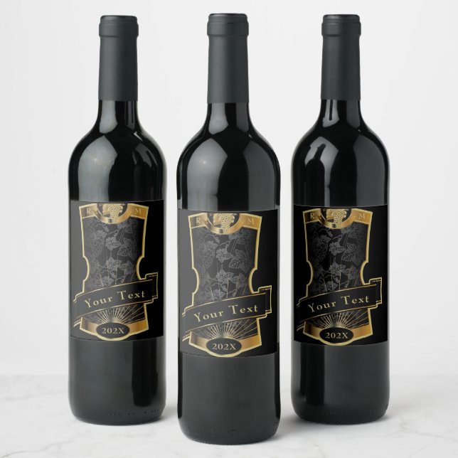 Wine Label Set - Your Text (Bottles)