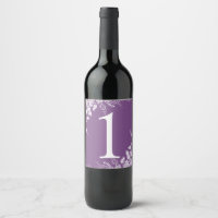 Wine Label Table Number | Vineyard (Purple)
