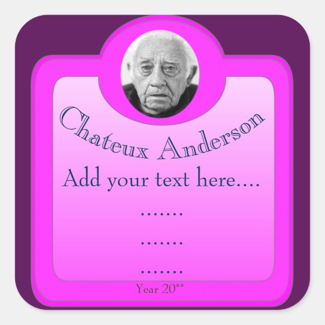 Wine Label That Can Be Fully Customized (Front)