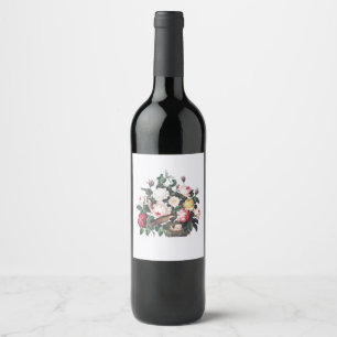 WINE LABEL : VINTAGE BOTANICAL : BIRDS NEST