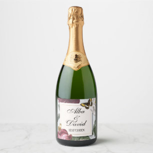 Wine Labels Bloom Floral Flower Butterfly Vintage