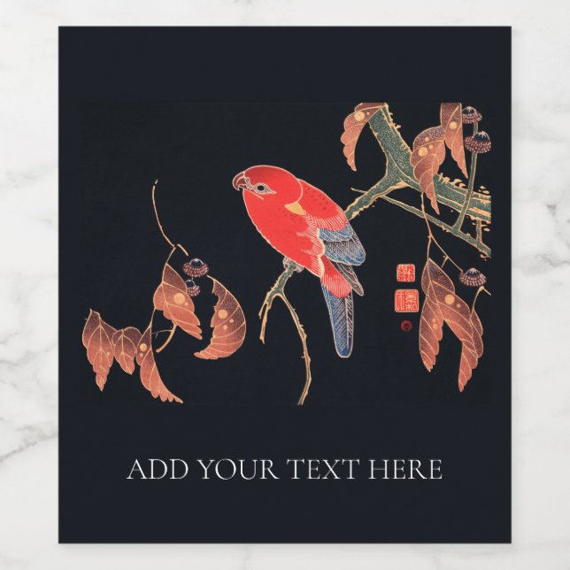 WINE LABELS: JAPANESE WOODBLOCK : ITÖ JUKUCHŪ WINE LABEL (Single Label)