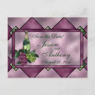 Wine Love Save the Date Announcement Postcard