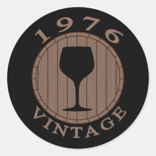 Wine Lover Birthday 1976 Vintage Classic Round Sticker