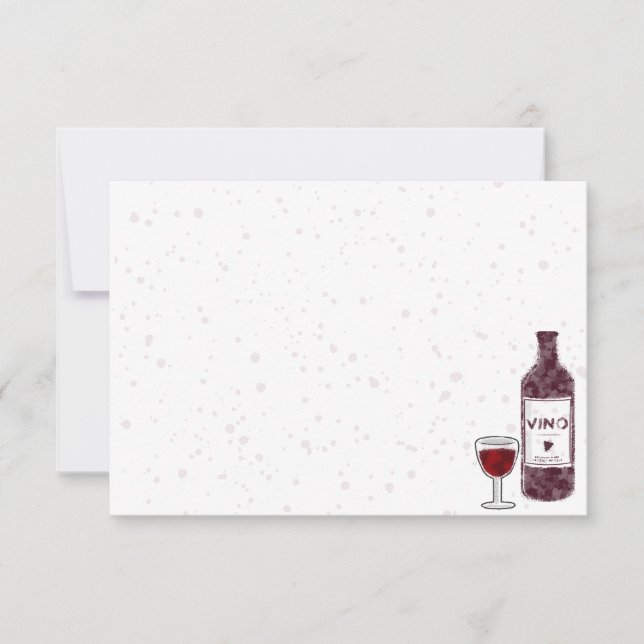 Wine Lover Blank Watercolor Card (Front)