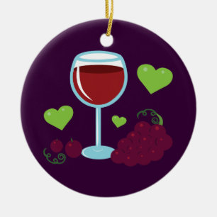 Wine Lover Ceramic Ornament