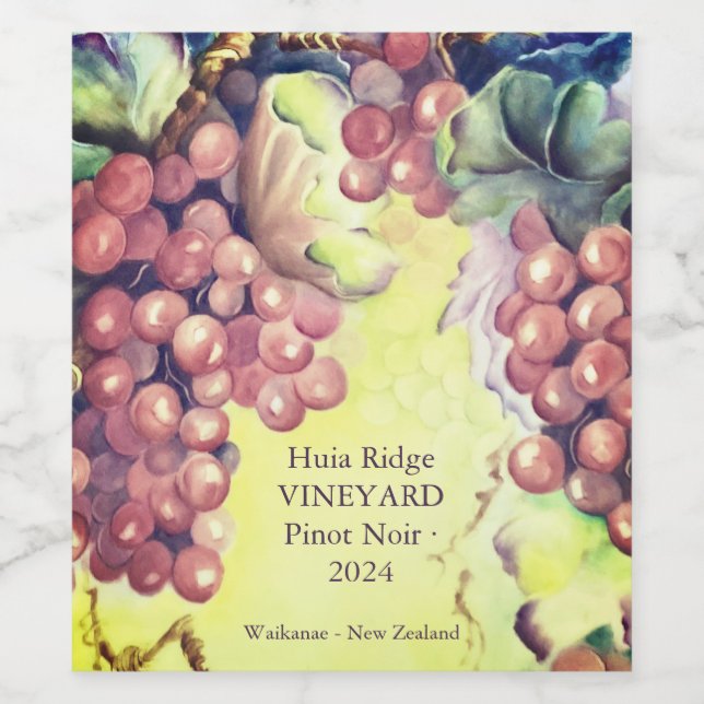 Wine Lover Custom Vineyard Wine Bottle Labels (Single Label)