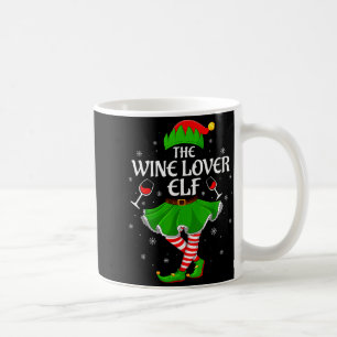Wine Lover Elf Christmas Family Girls Women Elf Sq Coffee Mug