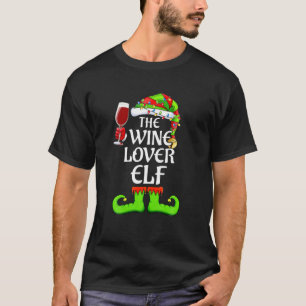 Wine Lover Elf Matching Group Xmas Family Christma T-Shirt