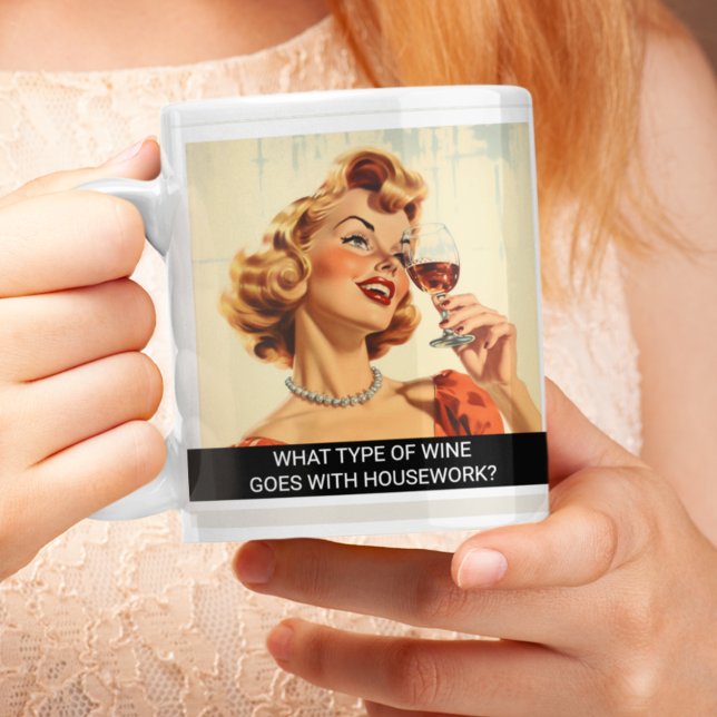 Wine lover  Funny Retro 50s Saying Coffee Mug (Creator Uploaded)