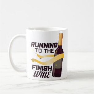 Wine Lover Marathon Runner Funny Coffee Mug Gift