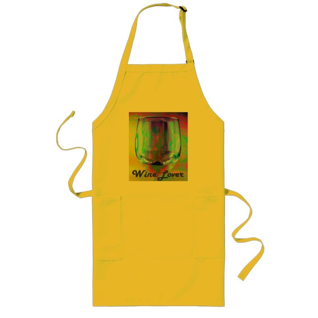 Wine Lover Notebook Long Apron (Front)