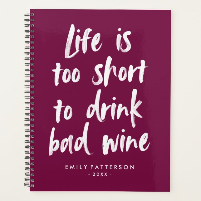 Wine Lover | Personalized Planner (Front)