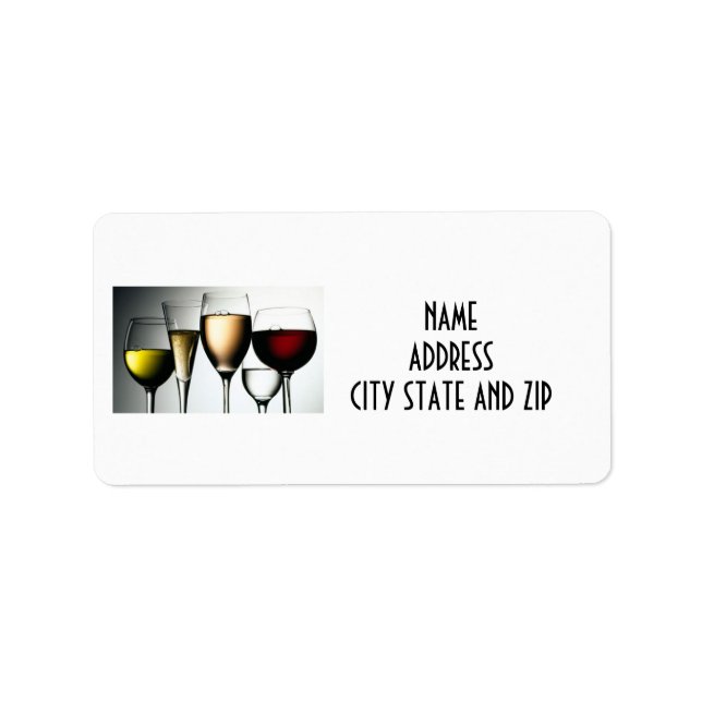 WINE LOVER PHOTOGRAPH ADDRESS LABEL (Front)