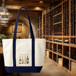 Wine Lover Tote Bag with Funny Saying