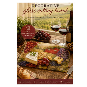 Wine Lover Vineyard Grapes Cutting Board Gift