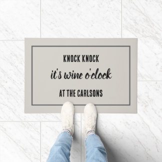 Wine Lover Wine o'Clock Doormat