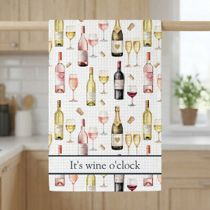 Wine Lover Wine o'clock Kitchen Towel