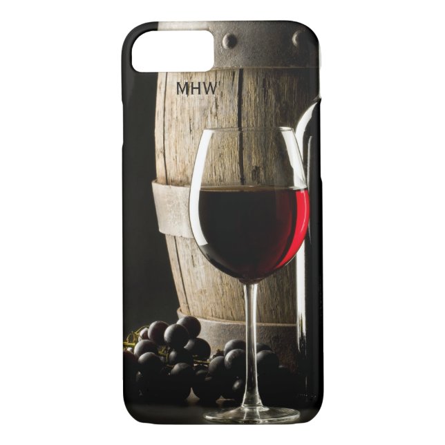 Wine Lover's custom monogram phone cases (Back)