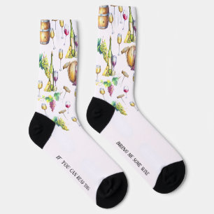 Wine Lovers If You Can Read This  Socks