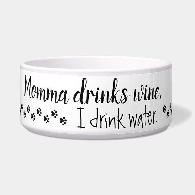 Wine lovers - pet water bowl (Front)