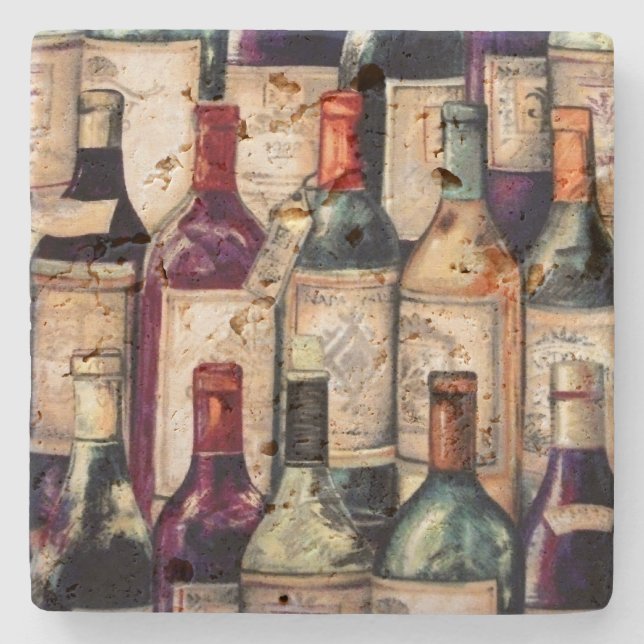 Wine Lovers Stone Coaster (Front)