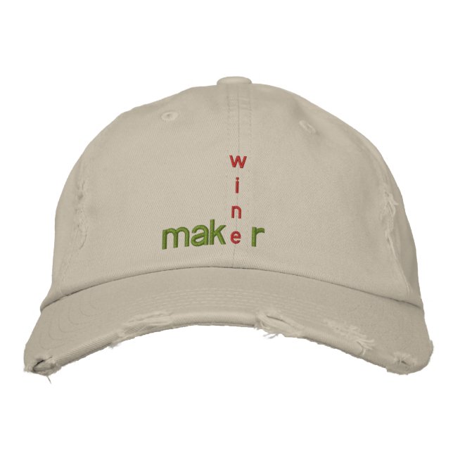 WINE MAKER GEAR EMBROIDERED HAT (Front)