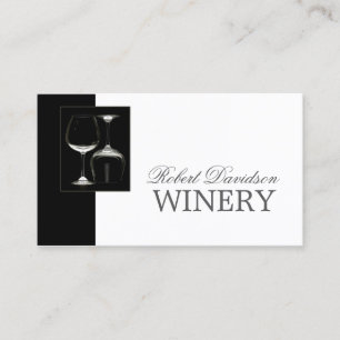 Wine Maker Sommelier Winery Black Glass Card