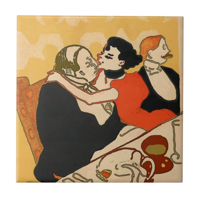 Wine Makes You Hansome Tile (Front)