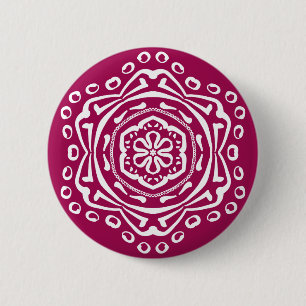 Wine Mandala 2 Inch Round Button