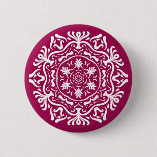 Wine Mandala 2 Inch Round Button