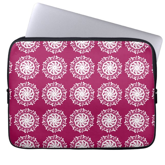 Wine Mandala Laptop Sleeve (Front)