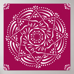 Wine Mandala Poster