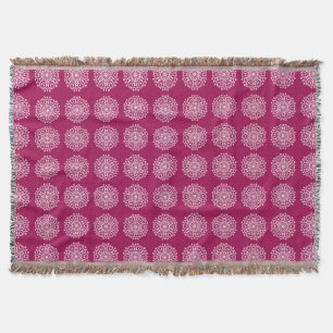 Wine Mandala Throw Blanket