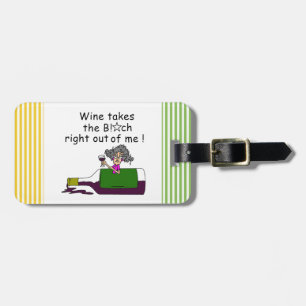 Wine Mellows Me Luggage Tag
