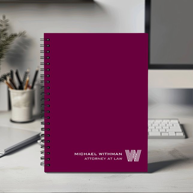 WINE Minimal Monogram Initial CORPORATE BUSINESS Planner (Creator Uploaded)