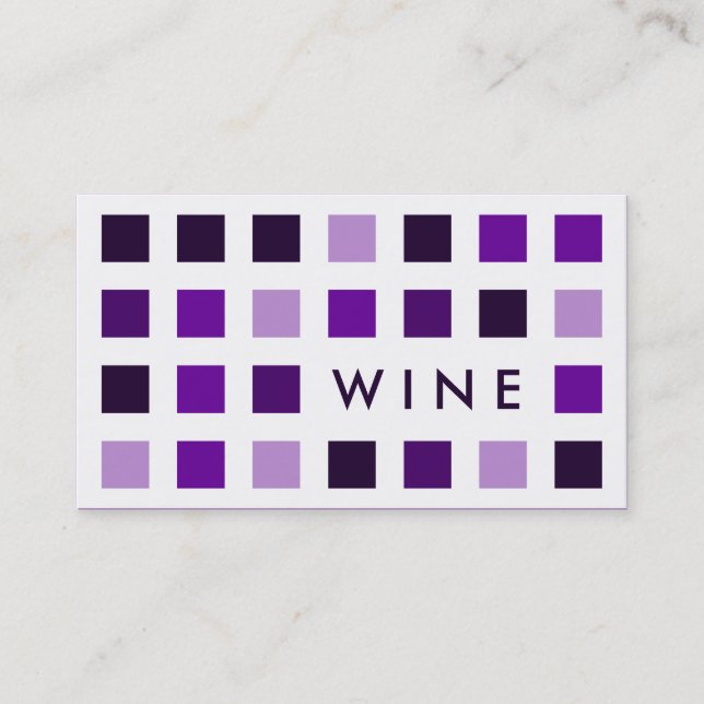 WINE (mod squares) Business Card (Front)