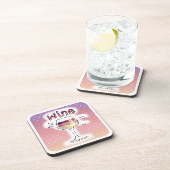 WINE, MORE WINE, EVEN MORE WINE COASTER (Right Side)