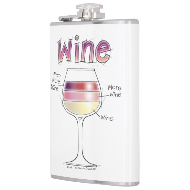 WINE, MORE WINE, EVEN MORE WINE HIP FLASK (Left)