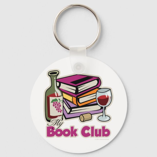 Wine: My Book Club Keychain (Front)