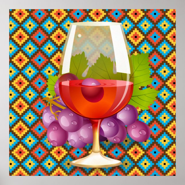 Wine n Grapes Poster (Front)