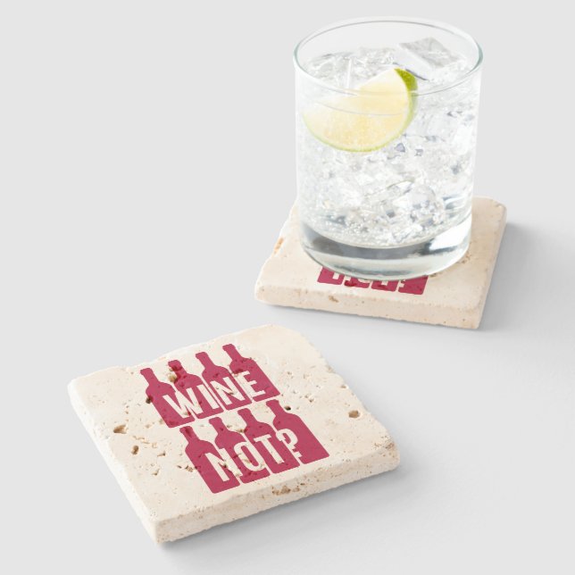 Wine not stone coaster (Side)