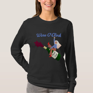 Wine O Clock Illustration For Women Who Love Wine T-Shirt