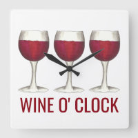 Wine O' Clock Red Wine Glass Glasses Winery Bar