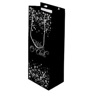 Wine O'Clock Silver Sparkle Gift Bag