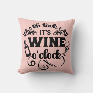 WINE O'CLOCK THROW PILLOW