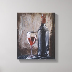 wine painting by Chet McDan Art Canvas Print