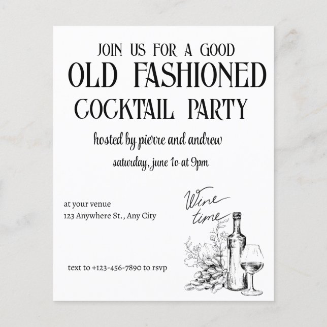 WINE PARTY FLYER (Back)